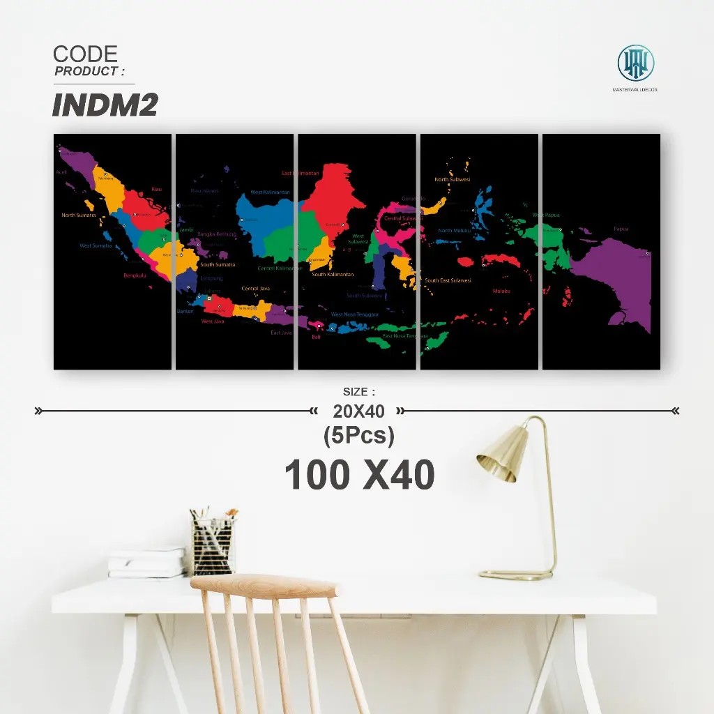 MASTER - Peta Jumbo Aesthetic [ 100x40cm ] Walldecor Termurah Di Shoppe Hiasan