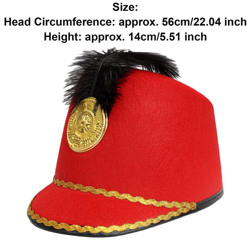 Product Introduction of Mũ Lông Vũ Người Cướp Biển Đồ Chơi LiiYii Deluxe, Mũ Ban Nhạc Diễu Hành Mũ Drummer, Thích Hợp Cho Biểu Diễn Sân Khấu Trống Chính 0
