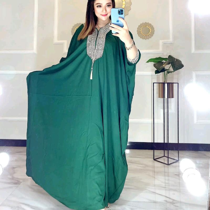 kaftan Alea/Kaftan Full Renda Muslim Wanita Rayon Panjang 3