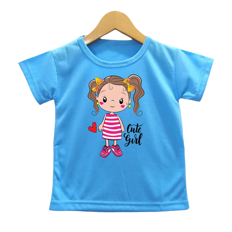 PAKET HEMAT 3 Pcs Atasan Anak Perempuan Usia 3 - 7 Tahun Bisa Cod Kaos Anak Perempuan Sablon Digital 4