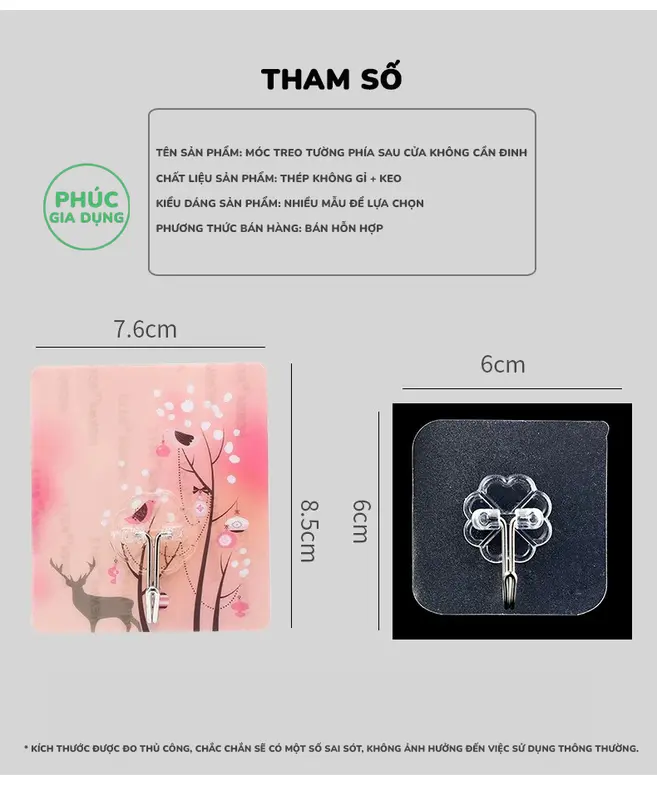 Miếng Dán Móc Treo Trong Suốt Không Dấu Vết - Chống Thấm, Tải Trọng Cao 5