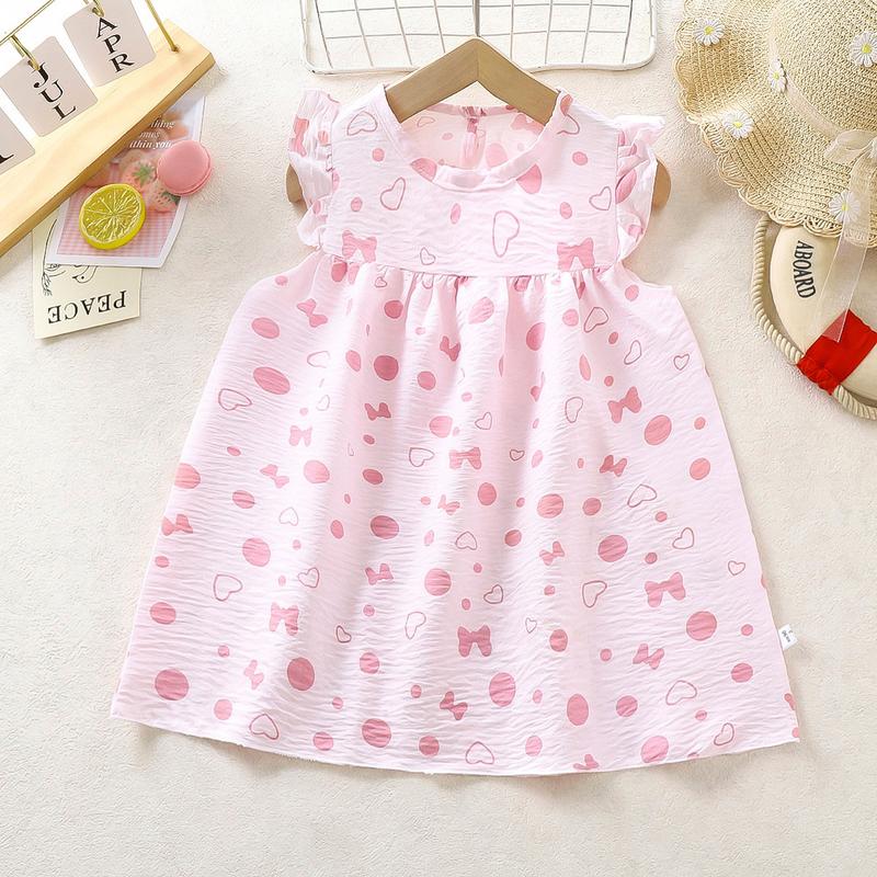 Product Introduction of TinySaya Baby Daster Kids Girl Wrinkle Dress Floral Print Dresses A-Line Skirt Princess Dress Korean Style Print Floral Dress For 0-5 Years Old OOTD Summer Outfit Indoor Outdoor Wear New 14