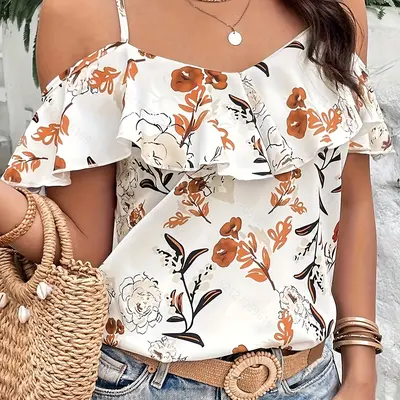 Cold shoulder floral best sale