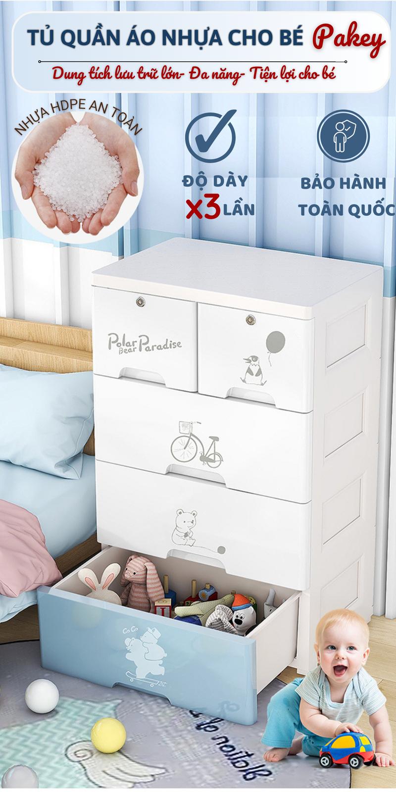 Product Introduction of [ĐA KHO] Tủ Quần Áo Nhựa Nhiều Ngăn Có Bánh Xe ,Tủ Nhựa Cho Bé Pakey Mẫu Mới Nhất 2024 2