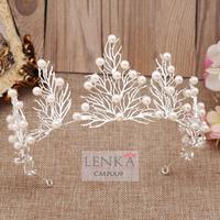 Gambar [PRODUK TERBATAS] MAHKOTA BRIDAL TIARA FASHION WANITA ASESORIS SILVER CMP009 - Silver dari Lenka Wedding Shop Kota Surabaya 1 Tokopedia