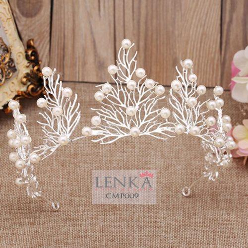 Gambar [PRODUK TERBATAS] MAHKOTA BRIDAL TIARA FASHION WANITA ASESORIS SILVER CMP009 - Silver dari Lenka Wedding Shop Kota Surabaya Tokopedia