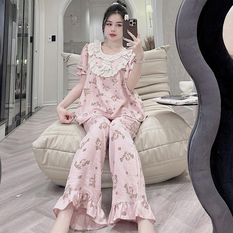 Bộ Quần Áo Nữ Tay Cộc Quần Dài- Mã E57