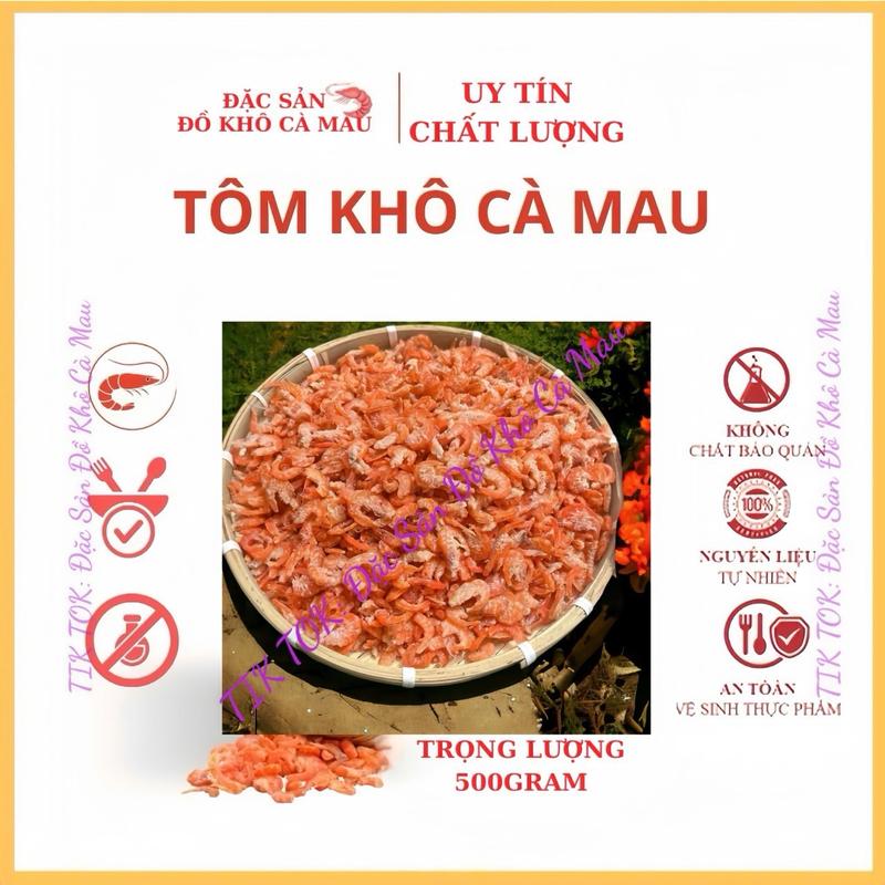 [LS Special 3 ]500gam tôm thẻ khô nhỏ ngon, ngọt. Hàng thiên nhiên Cà Mau, hàng nhà làm!