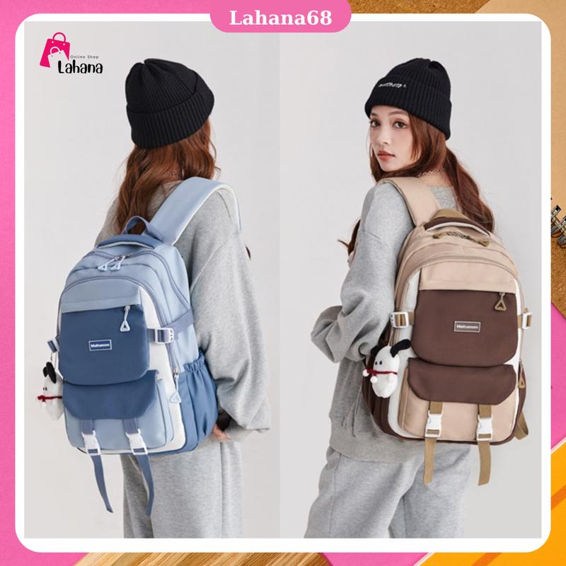 Balo Đi Học Nam Nữ Ulzzang Chống Nước Cặp Đeo Vai Học Sinh Cấp 2 Cấp 3 Đựng Laptop 15.6 Inch - Backpack - Da Bag Nhung ba lô