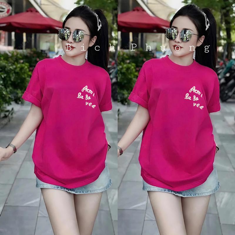 Product Introduction of Áo Phông cotton 2 chiều mịn mát - chữ Acmi.lade vee in nổi 2 mặt (Free size 40-70kg) 5