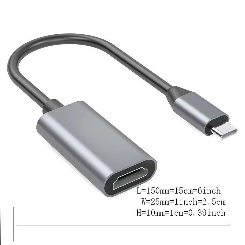 Portable USB C To HDMI Adapter 4K, USB-C Type C To HDMI Adapter USB Cable 4k Converter For Laptop Computer 2