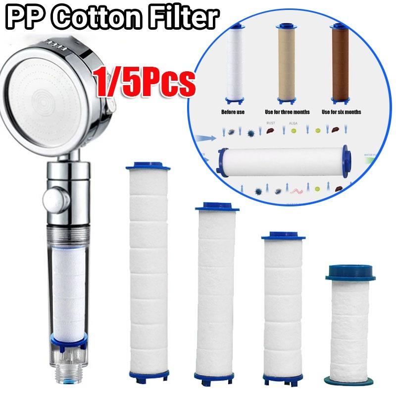 Bộ Lọc Đầu Vòi Hoa Sen, 1 / 5 Cái, Với Bông PP, Bộ Lọc Thanh Lọc Nước, Vòi Phun, Thay Thế, Phụ Kiện Phòng Tắm 1