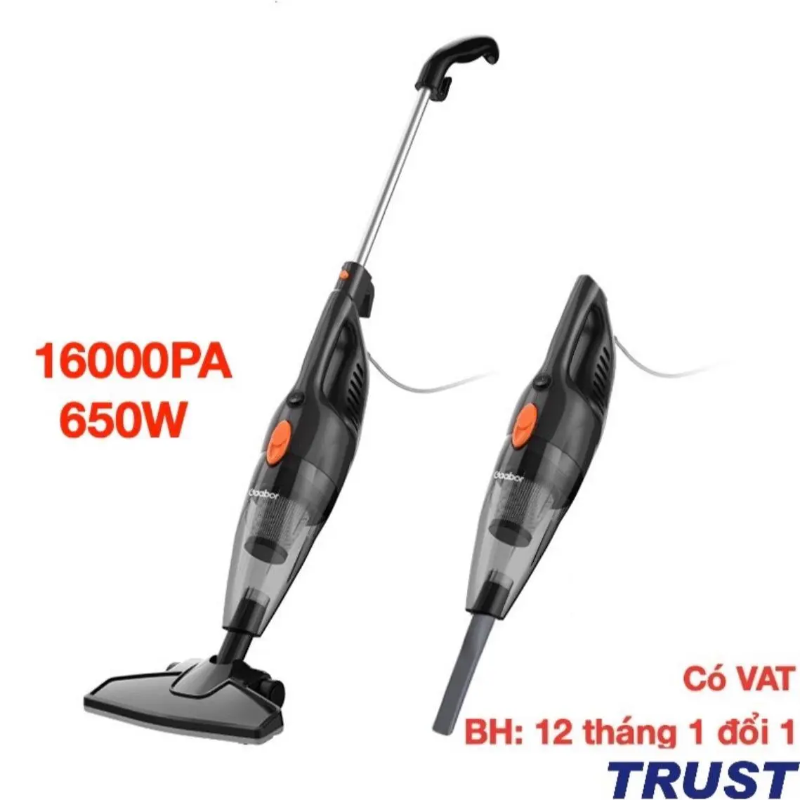 (live) Máy hút bụi CW-18M01A lực hút lớn 16000PA chổi quét 90°,  hệ thống lọc 3 lớp Làm Sạch nhanh mayhut  buugaabor máy hút bụi