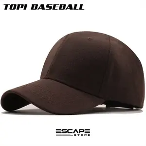 Promo - Topi Baseball Caps Polos Warna Coklat Brown Untuk Pria Wanita Remaja Hingga Dewasa - Sedia topi pria wanita murah diskon viral terlaris 2023