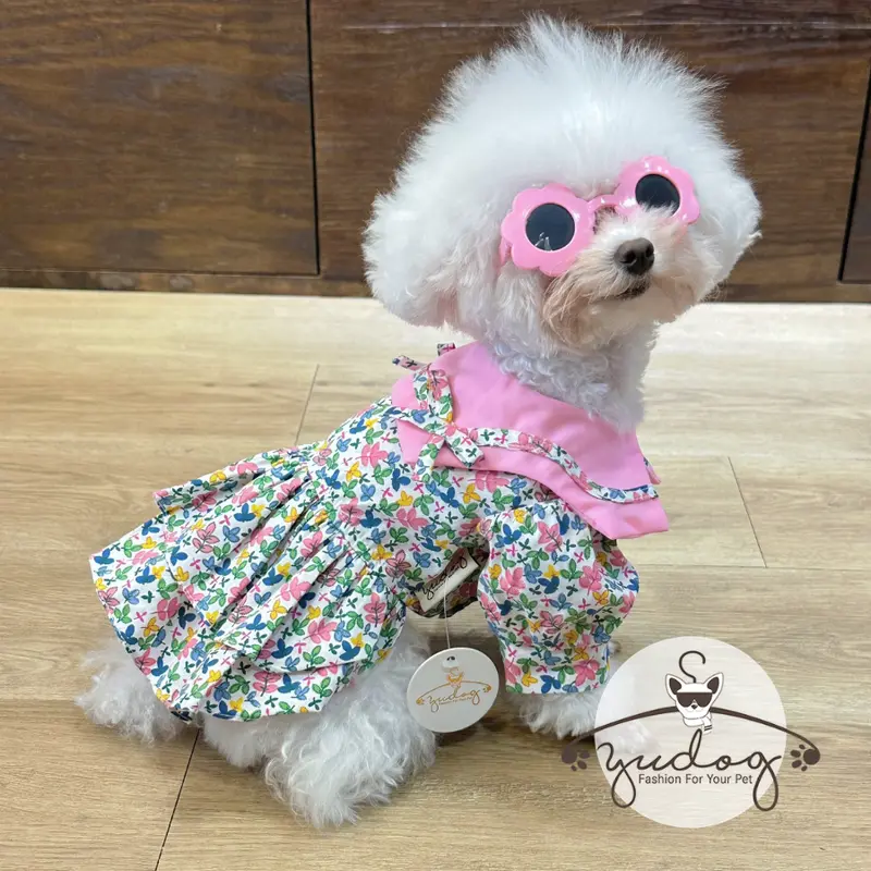 Đầm bông hoa thiết kế cho chó mèo - quần áo thời trang thú cưng chó mèo yudog 8