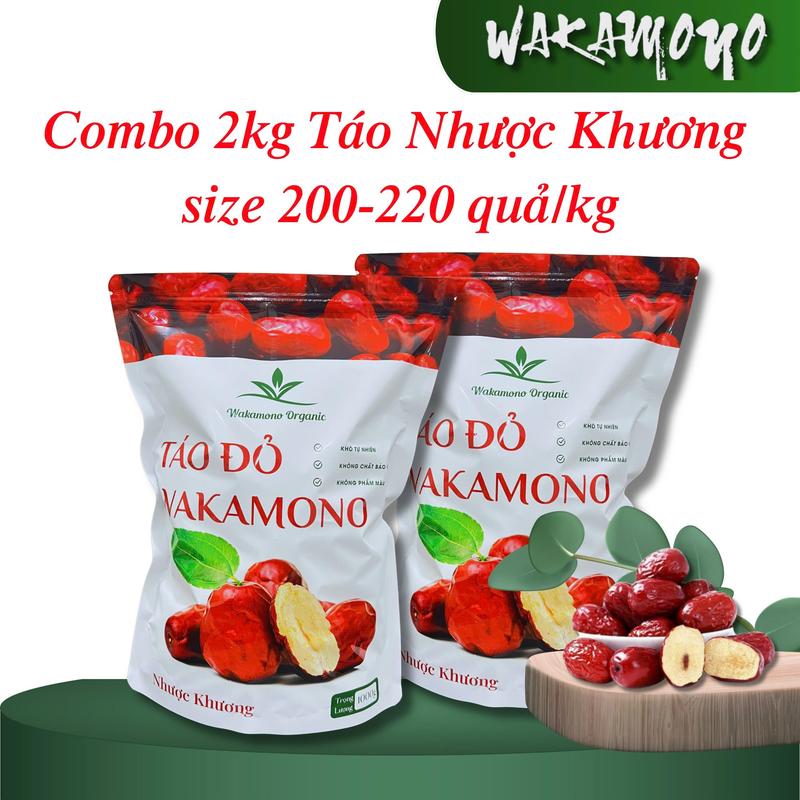 Combo 2kg và Combo 3kg Táo Nhược Khương Tân Cương thương hiệu Wakamono khô tự nhiên size 200-220 quả 1KG mềm ruột vàng hạt nhỏ đã rửa sạch ăn ngay Food ăn vặt Thức Ăn