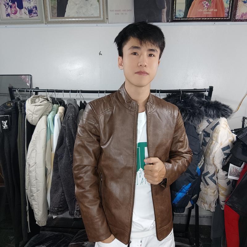 Áo Khoác Da Cổ Tàu Nam Đen Nâu Lót Nhung Cao Cấp ao phít tết 2025