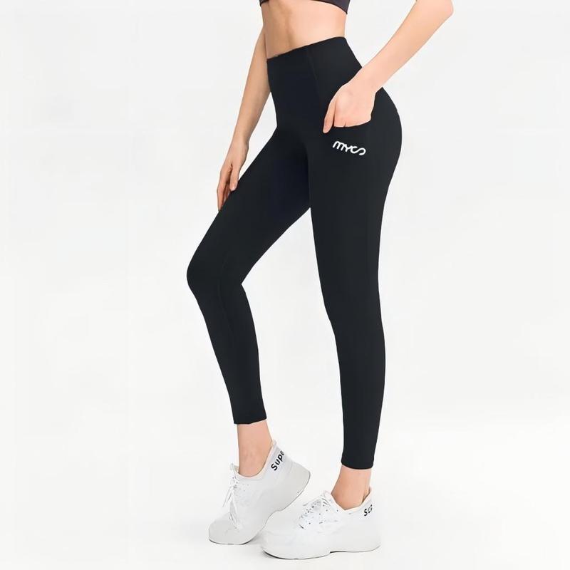Sports Legging Polos Tebal  Leging  Wanita Pinggang High Waist Legging Panjang Kebugaran Yoga Lari Dengan Saku Comfortable  Stretchy sports bottoms 998 Outdoor 4