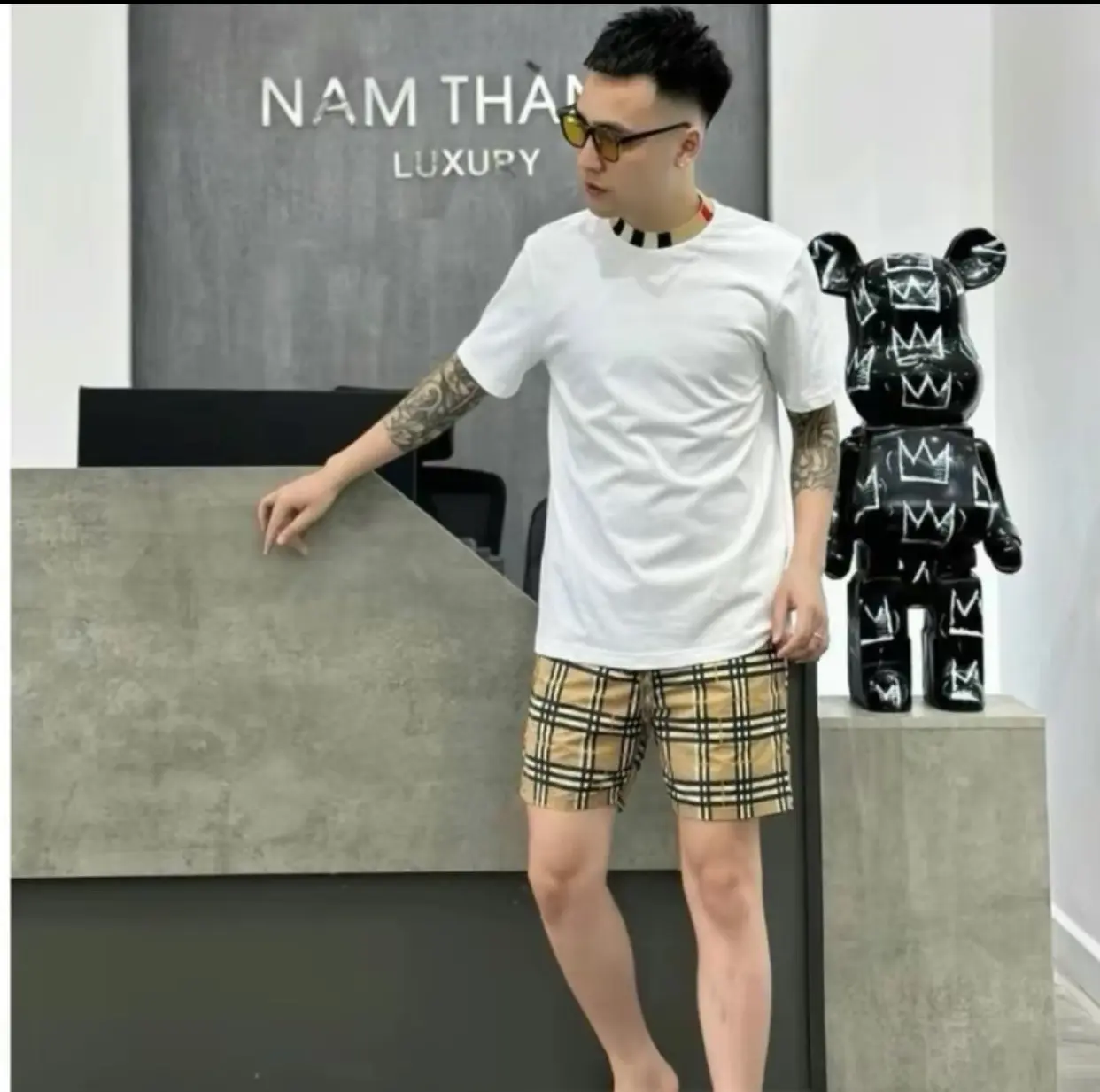 Bộ Quần Áo Thể Thao Nam BBR phối cổ bo dệt siêu nét, Logo BBR thêu ngực Sport Thể Dục - Top