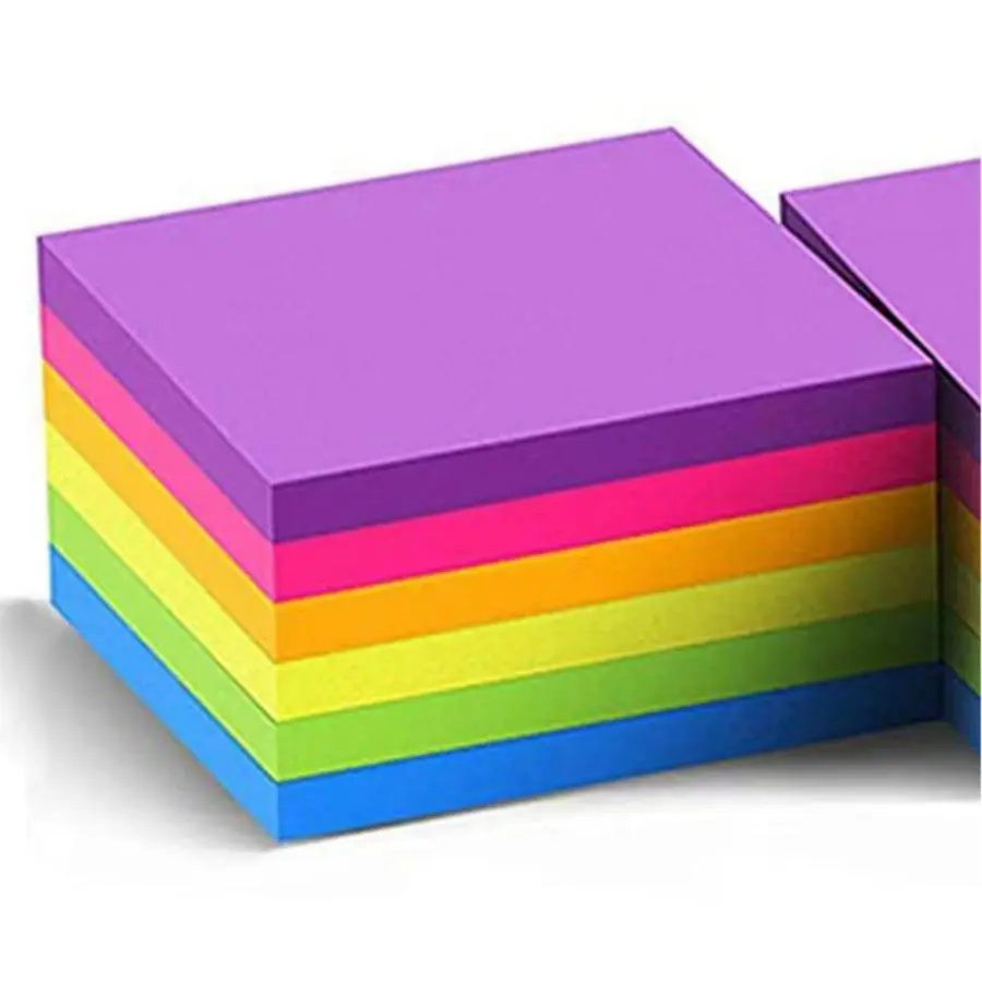 6pcs/set 3x3 Inch Sticky Note, Self-adhesive Sticky Note Pads, Multifunctional Stationery Supplies for School and Office