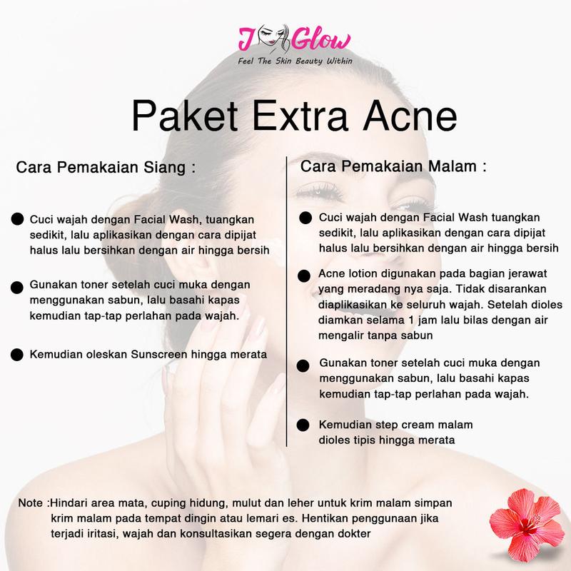Jglow Skincare Paket Extra Acne Sulfur Whitening Perawatan Pembersih Wajah Jerawat Berjerawat Berminyak  Pencerah  Muka Hitam 4
