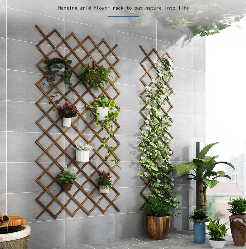 Giàn treo cây ban công sân vườn 46x240cm -Khung kệ treo cây chịu lực