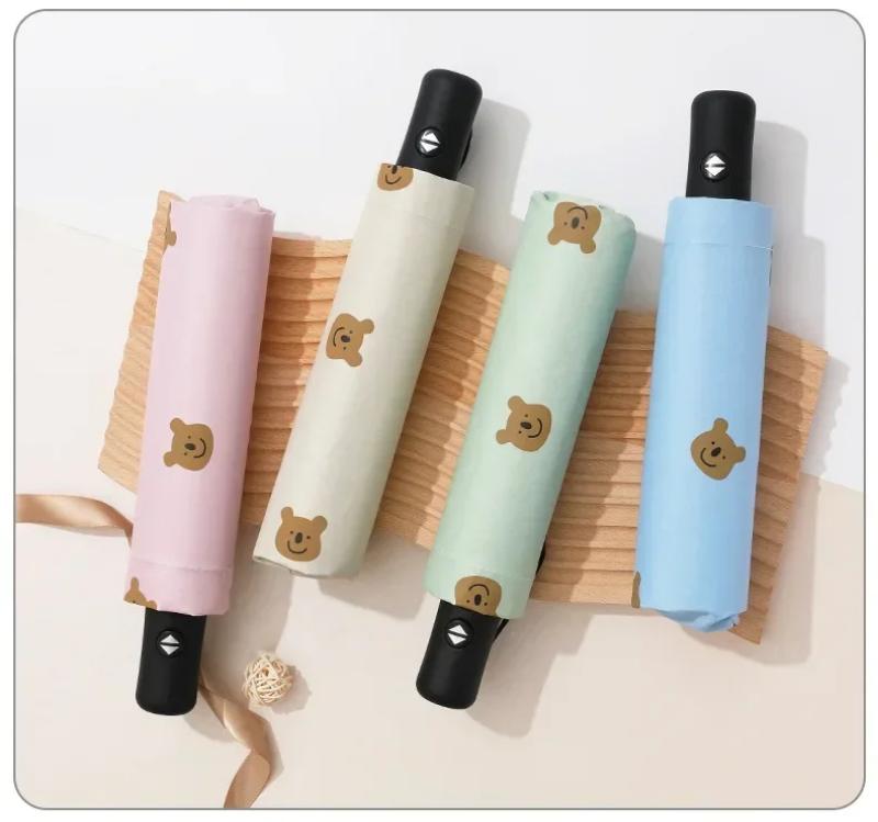 Product Introduction of ร่มการ์ตูน, ร่มกันแดดแบบใช้คู่สำหรับฝนและแสงแดด, การออกแบบหมี, ร่มโฆษณา, ร่มกันแดดแบบพับได้, เหมาะสำหรับดวงอาทิตย์, HHG, [แบนน่า] 2