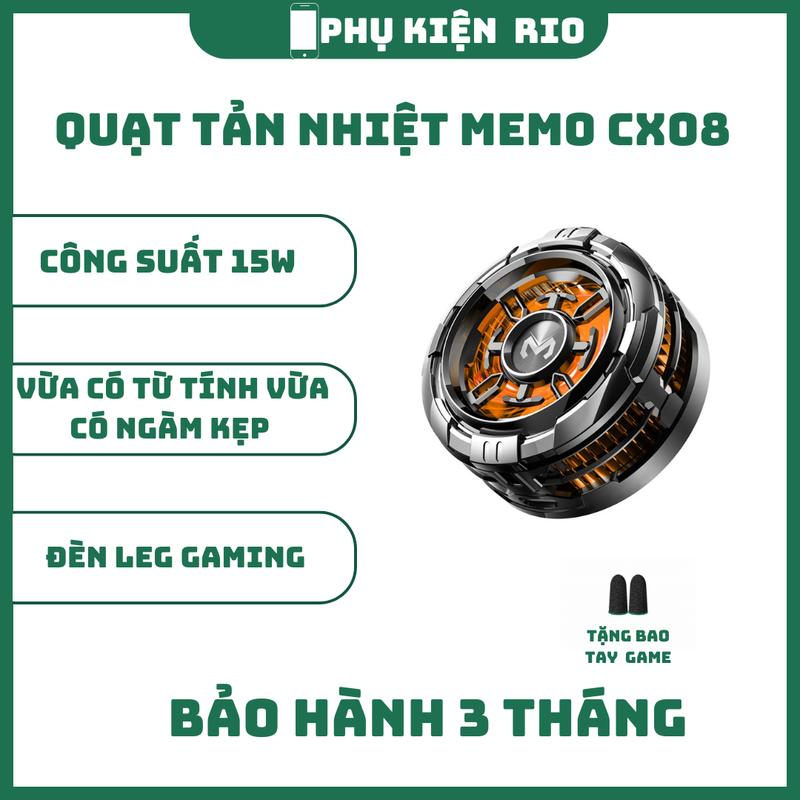 Quạt Tản Nhiệt Điện Thoại Sò Lạnh CX08 - LED Gaming, Nam Châm Siêu Mạnh, Làm Lạnh Cực Sâu (BH Lỗi 1 Đổi 1) Phụ Kiện Usb memo cx08 pro sò  lạnh memo  cx08