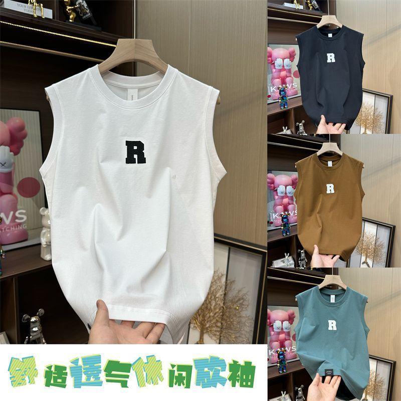Áo Vest, Áo Thun Nam, In Hình, Không Tay, Áo Ghi Lê, Thường Ngày Và Dễ Phối Đồ, Thoáng Khí, Thích Hợp Cho Thể Thao, Áo Không Tay Thời Trang, Mới Cho Năm 2024 0