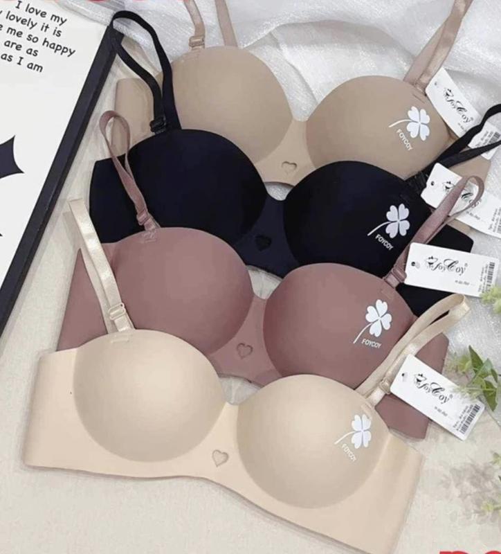 From nhỏ tắng size Combo 3 Áo Lót Cúp Ngang Su Đúc Cỏ 4 Lá Đệm 2 cm dành cho V1 nhỏ lép Áo Ngực Nữ Women Bra