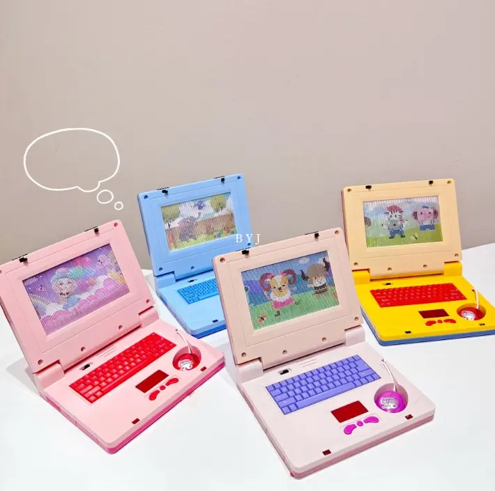 Máy tính đồ chơi mini có nhạc, đèn và chuột cho bé