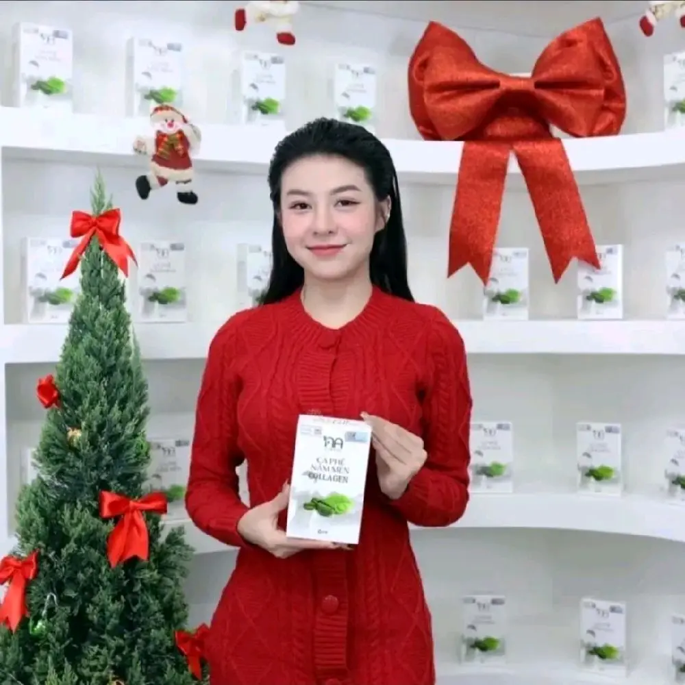 (Quà tặng lớn) CÀ PHÊ NẤM MEN COLLAGEN Hộp 12 gói + Tặng 1 Hộp La Hán Quả 12 gói thao duo Trà Gừng tradetox giải nhiệt