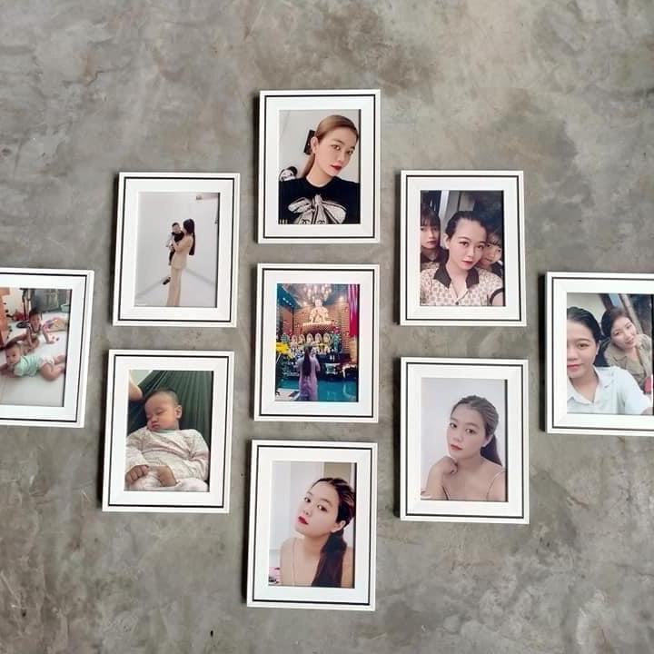 Combo 10 Khung 10 Ảnh bộ 15x21  -( Mặt MICA )-Hỗ trợ in ảnh  ( Tặng kèm Đinh treo và chân chống ) Khung Tranh Decor Decor Phòng Trang Trí Nhà Treo Tường