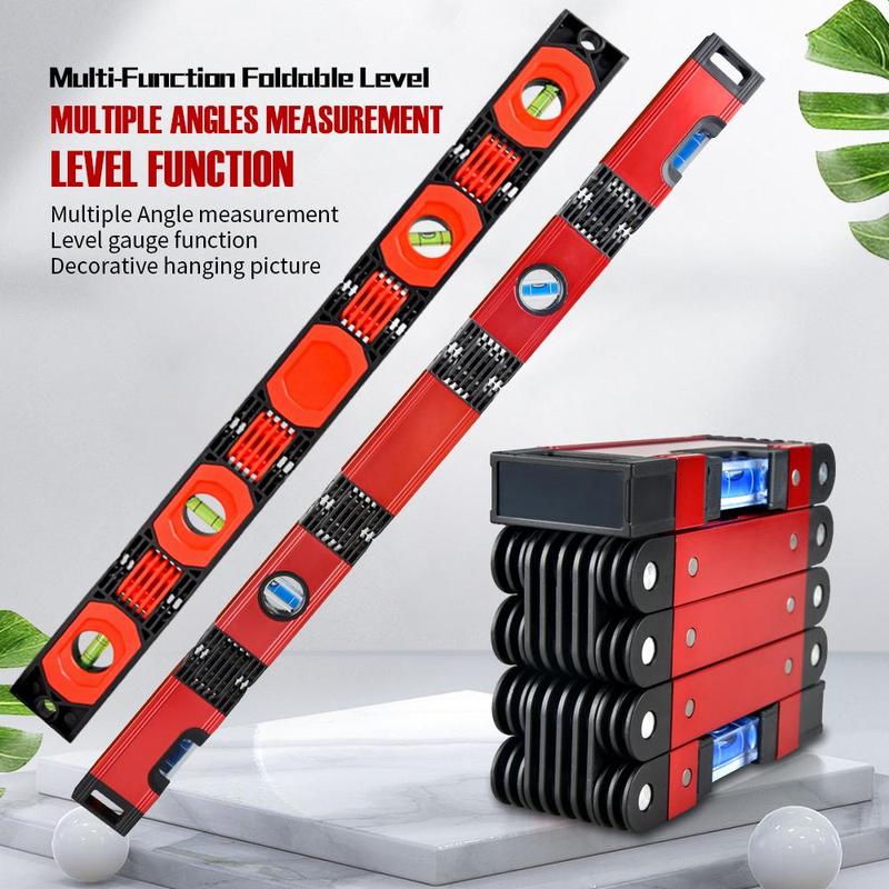 Foldable Level Ruler, 1 Count Professional Hand Measuring Tool, Corner Measuring Woodworking Tool, Precise Leveling Tool, Angle Measuring Ruler 3