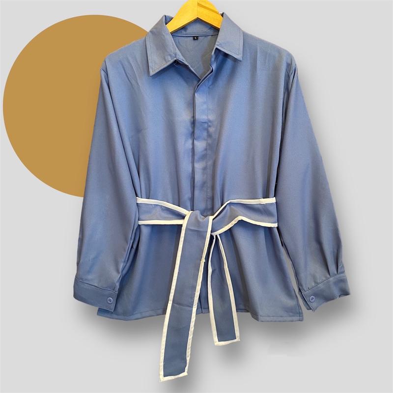 Royalina Blouse - Blouse Jumbo - Size S M L XL XXL 3XL 5L - Atasan Wanita - Kekinian Polos Crepe Baju Panjang Top Casual Oversize Cewek 3