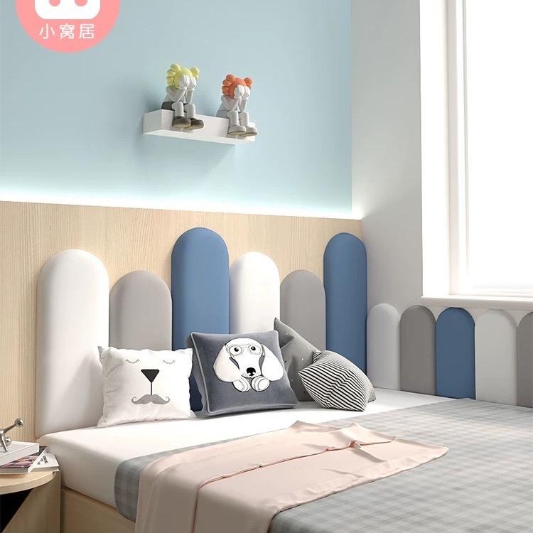 20cm*40 tấm đệm ốp tựa đầu giường bo tròn đầu chống va đập cho bé 6