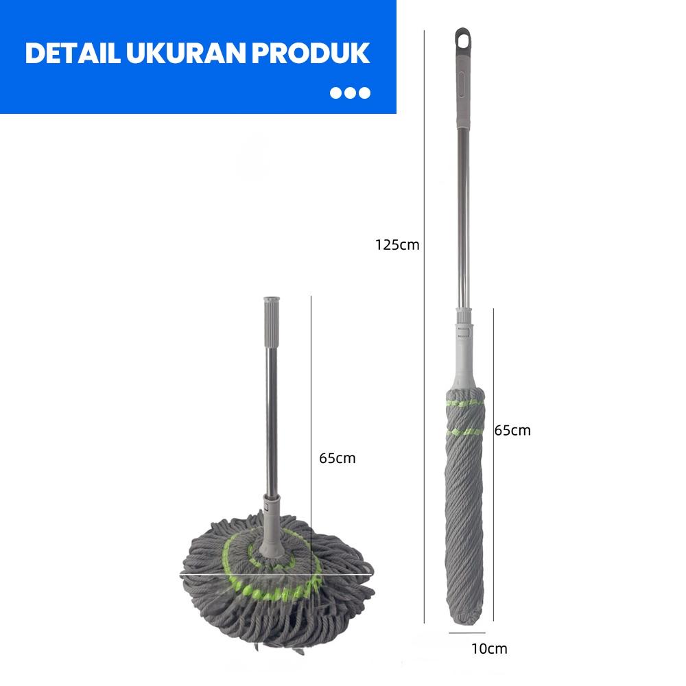HUGO Alat Pel Lantai Putar Otomatis Twist Mop - Pel Lantai Praktis Peras Tarik Otomatis Ungu Alat pel pemeras otomatis tanpa perlu dicuci, pembersih rumah tangga, alat pel putar, murah dan tahan lama.