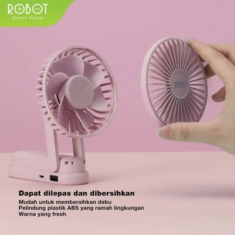 Robot Mini Fan Portable RT-BF11 Kipas Angin Mini Foldable 2000mah Garansi Original Resmi 3