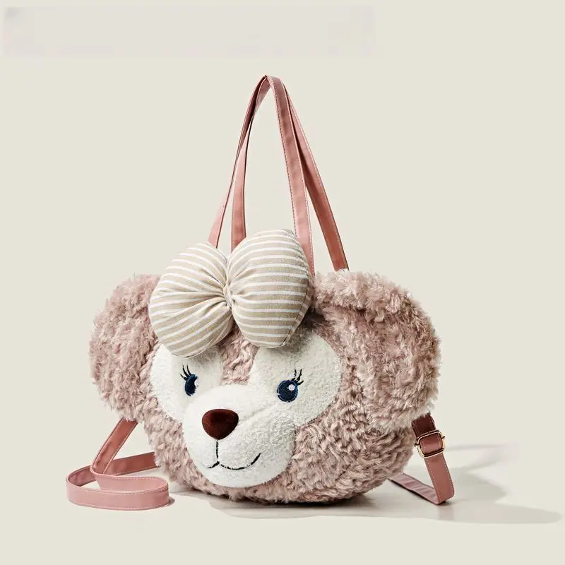 Good-looking Same Duffy Bear Messenger Bag All-Match and Cute Shelliemay Doll Backpack Bear Plush Hand-Carrying Bag