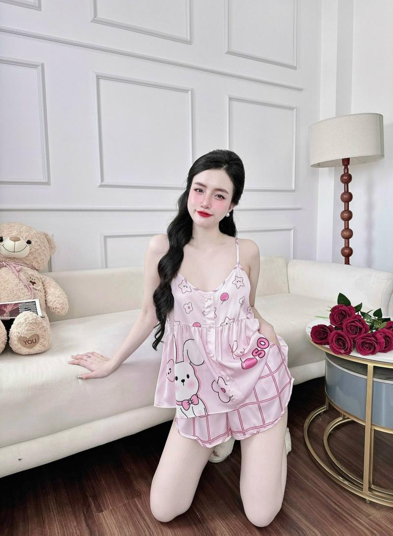 Product Introduction of Đồ Ngủ Sexy Bộ Latin 2 Dây Đô  Nút Ngọc Dưới 65Kg 52
