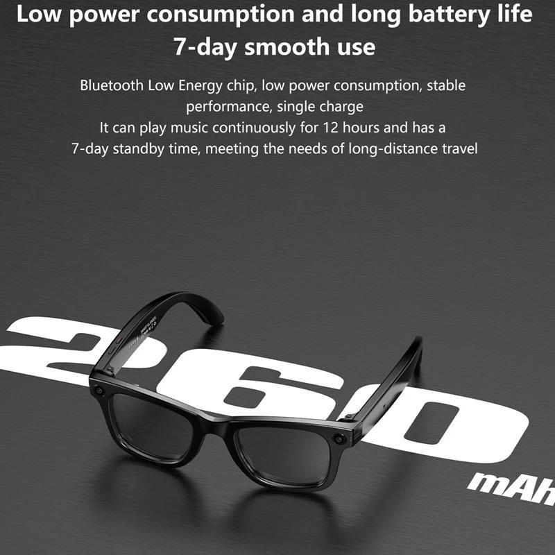 200W AI Smart Camera Glasses 200MP Bluetooth Glasses Call Playing Music Object Recognition AI Translation Multifunction - Image 4