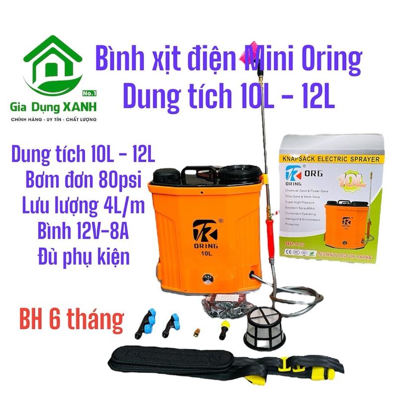 Bình xịt điện Oring dung tích 10L - 12L bơm đơn 80psi lưu lượng bơm 4L min bình 12V-8A thích hợp tưới lan làm vườn tưới cây kiểng