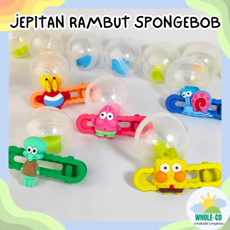 Jepitan Rambut Sponge Bob Squidward Patrick Lucu unik Imut Termurah Grosir COD 0