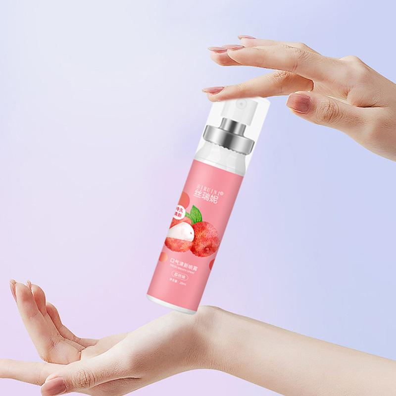 【Buy 1 Get 1 Free】SIRUINI Peach Mouth Spray Mouth Breath Freshener Spray To Get Rid Of Bad Breath Less Fruity Student Lasting 3