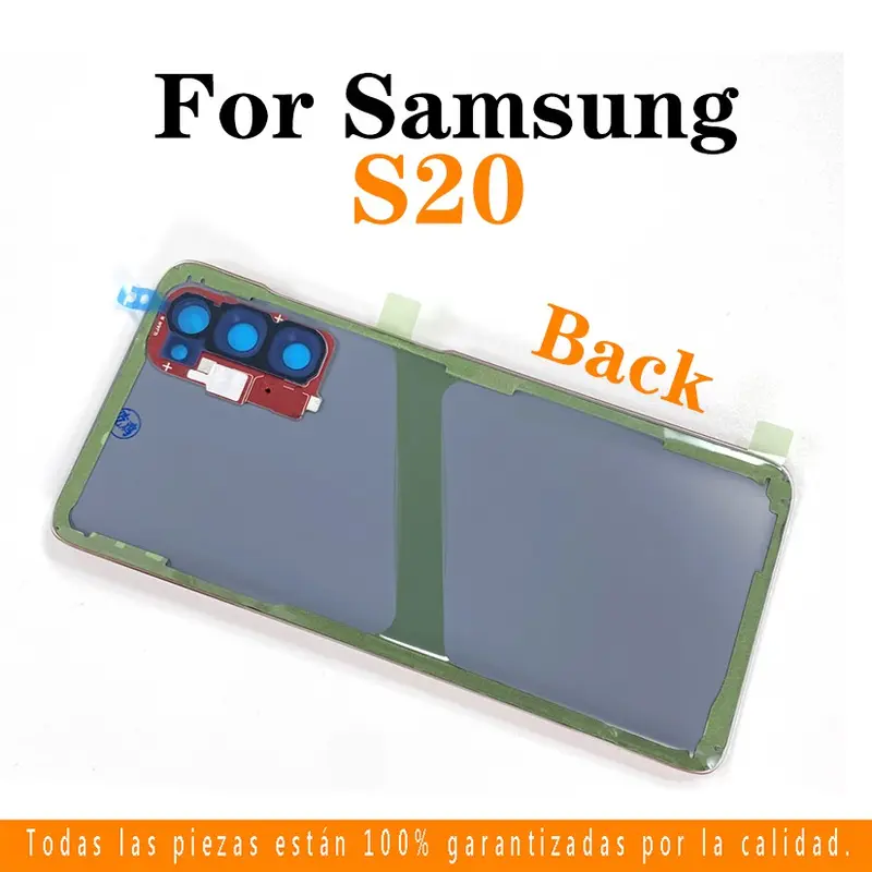 Vỏ nắp pin lưng, dành cho Samsung Galaxy S20 G980, S20 + Plus G985, S20 Ultra G988, có LOGO, kính pin, nắp lưng, vỏ cửa sau, bộ phận thay thế, với khung và dụng cụ ống kính 5