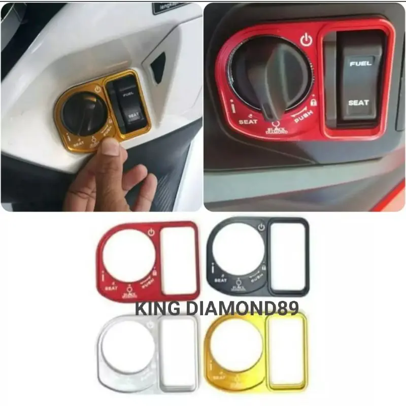 Tutup cover kunci Honda PCX 150/ PCX-160 / ADV-150 Vario-150/ Vario-160 Black Diamond Full CNC Car 1