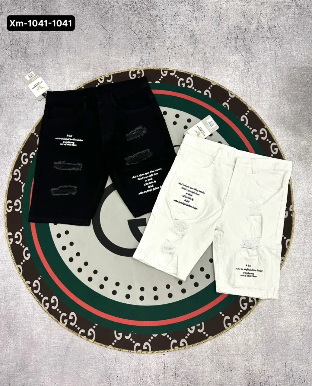 Quần đùi nam wash rách quần short jean nam vải bò đẹp có 2 màu đen và trắng 1041