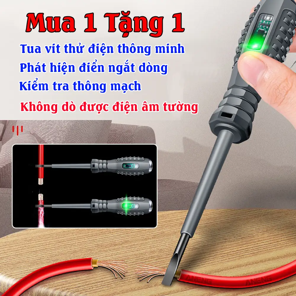 [ MUA 1 TẶNG 1 ] Tua Vít Bút Thử Điện Cảm Ứng Từ Thông Minh, Bút Thử Điện Thông Minh Thiết kế chắc chắn, bền bỉ, chịu lực tốt.