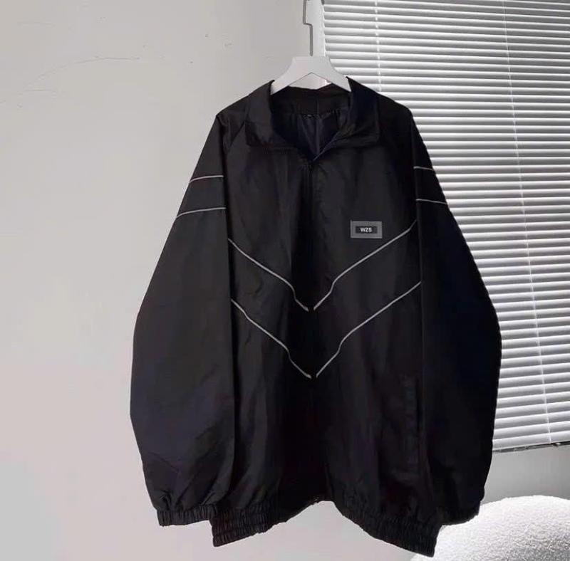 Product Introduction of Áo Khoác Dù 2 Lớp Sọc Dạ Quang Thêu WZS Tay Dài Nam Nữ Chống Nắng Thu Đông - Áo Khoác Gió Bomber Zip Jacket Top Đen Menswear 10