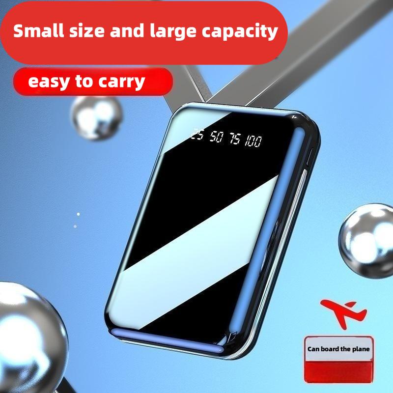original 50000 PowerBank Portable Mini Power Bank With Full Mirror Display Digital LED Lights to Illuminate The Power Bank  Outdoor And Indoor USE 5